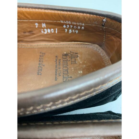Men Allen Edmonds Pasadena USA leather suede buckle driver loafers dress shoes main image 4